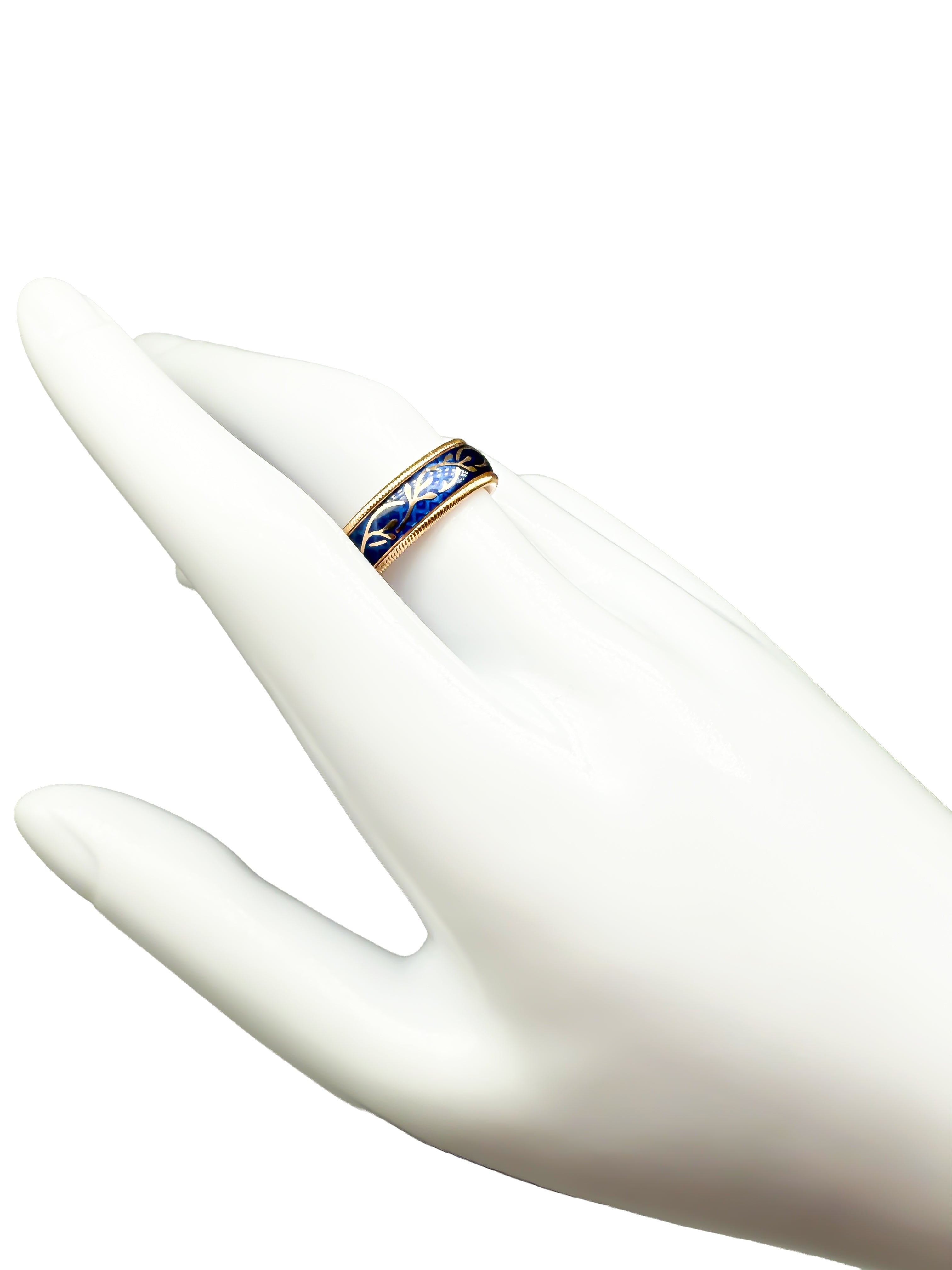 Wellendorff Ring 750er Gelbgold mit Diamanten kaltemaille