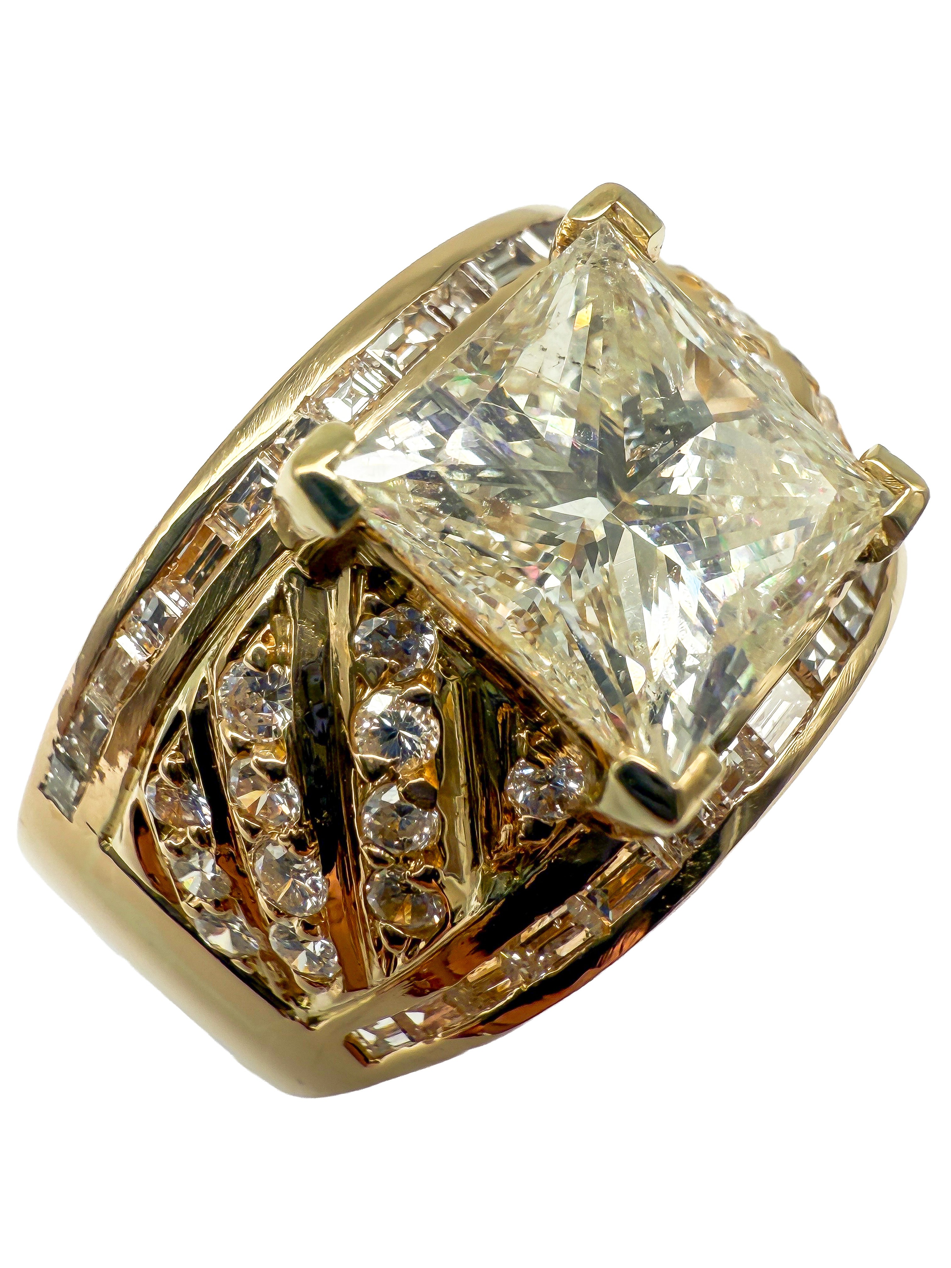 750er Gelbgold Ring mit Diamanten