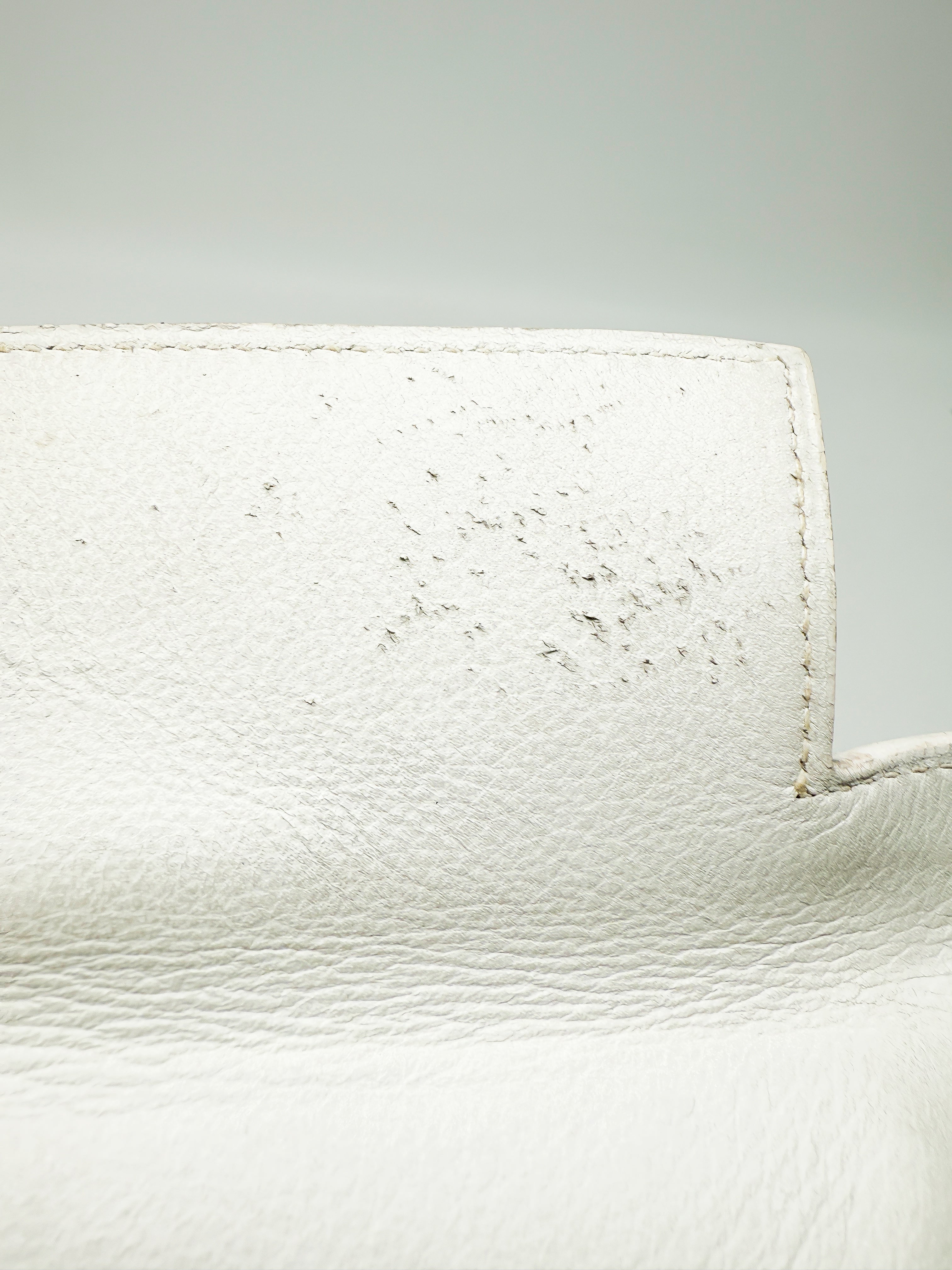 Hermes Kelly 28 Handtasche - weiß, gold Hardware