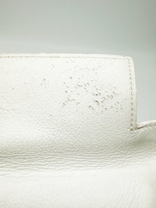 Hermes Kelly 28 Handtasche - weiß, gold Hardware