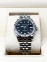 Laden Sie das Bild in den Galerie-Viewer, Rolex Datejust 31 – Ref. 178384 – Edelstahl – Diamantlünette – Auto
