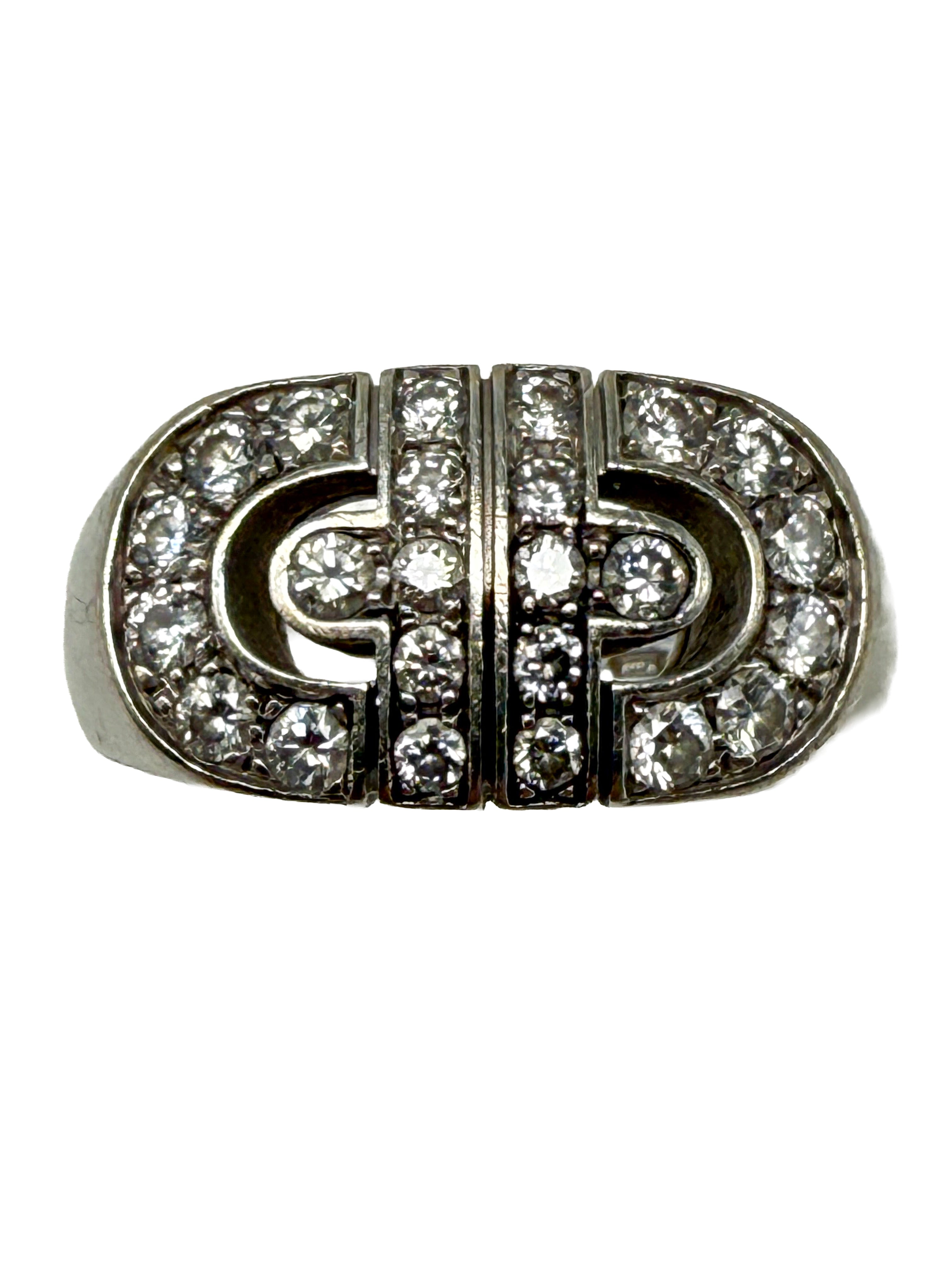 Bulgari Ring mit Diamanten 750er Weißgold