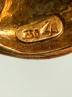 Laden Sie das Bild in den Galerie-Viewer, VINTAGE 750er GOLD EMAIL BROSCHE PAPAGEI DIAMANT RUBIN 1960er JAHRE
