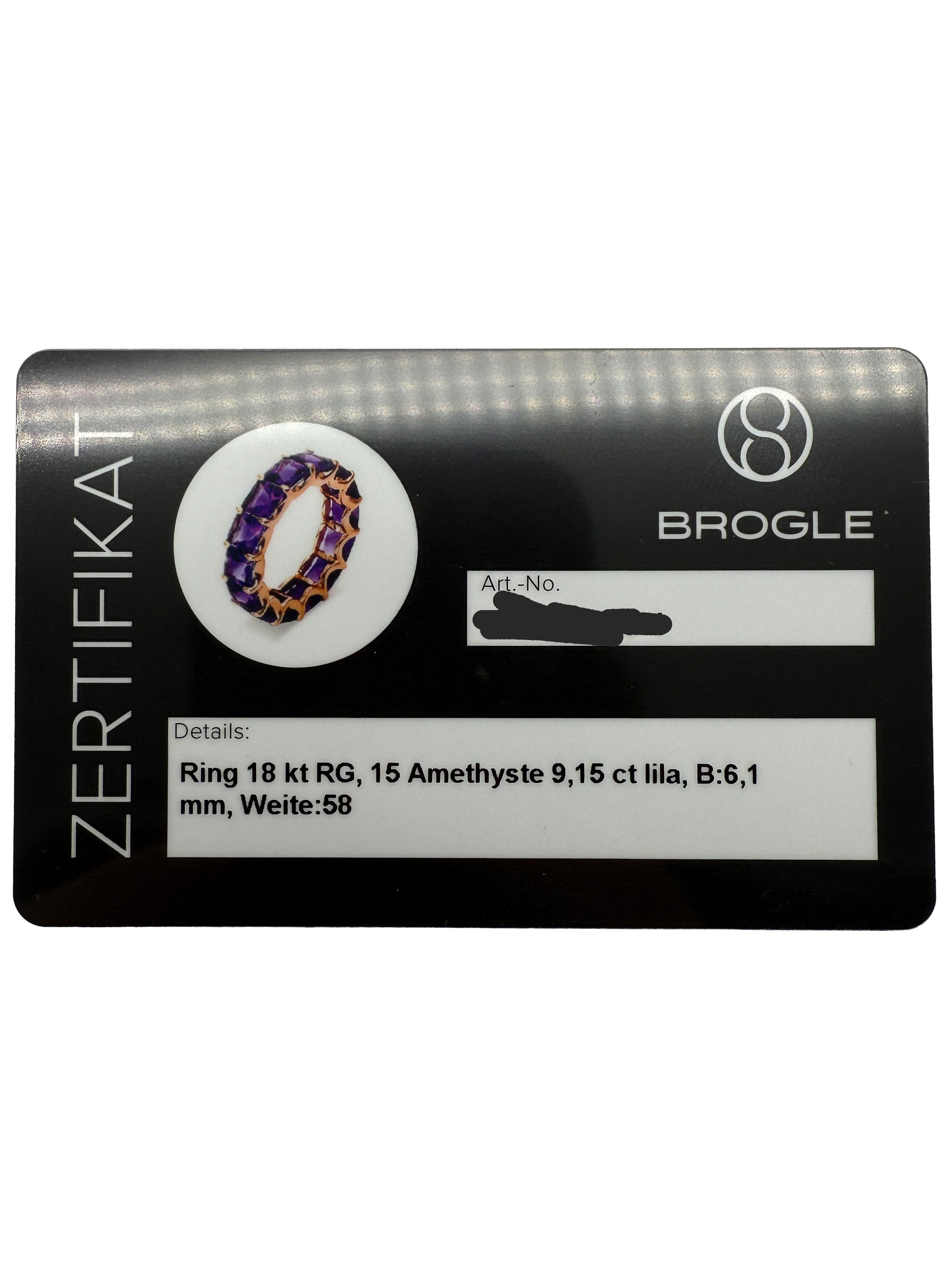 750er Gelbgold Ring mit Amethyste