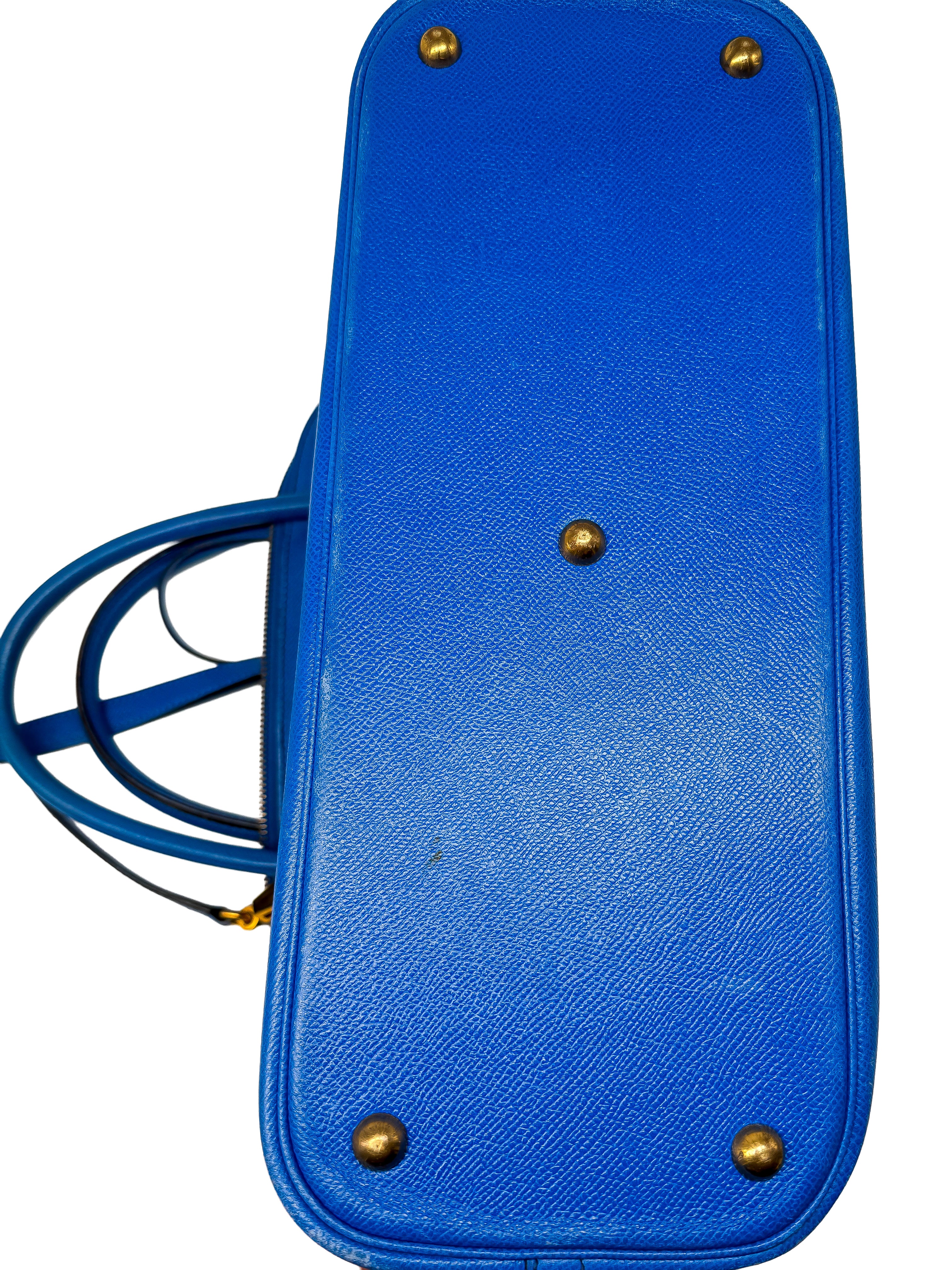 Hermes Bolide 35 - Blau - Gold Hardware - Leder