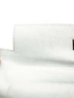 Laden Sie das Bild in den Galerie-Viewer, Hermes Kelly 28 Handtasche - weiß, gold Hardware
