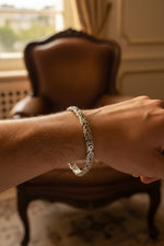 Laden Sie das Bild in den Galerie-Viewer, Silbernes Byzantinisches Armband - Königketten Armband
