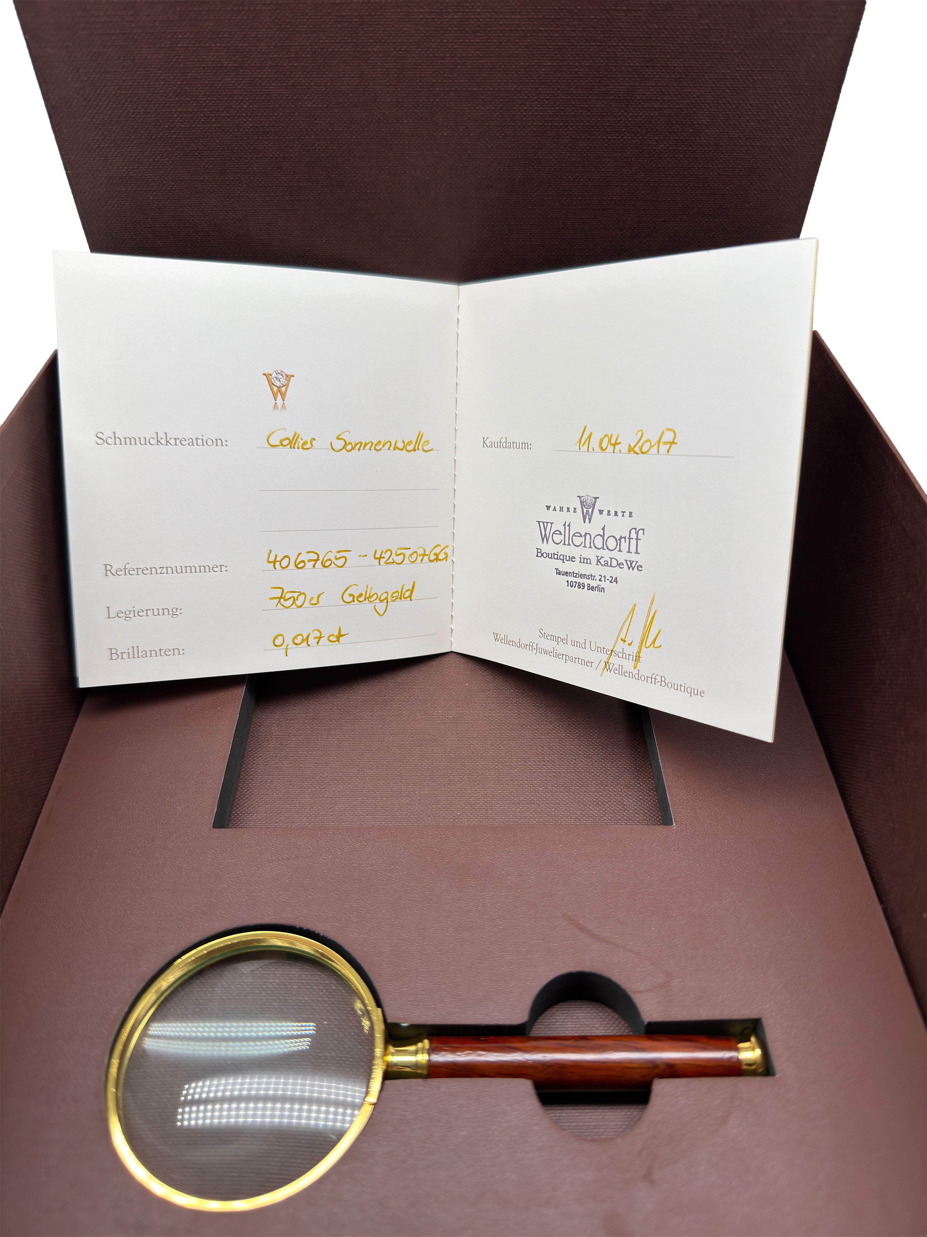 Wellendorff 750er Gelbgold Anhänger und Ronde