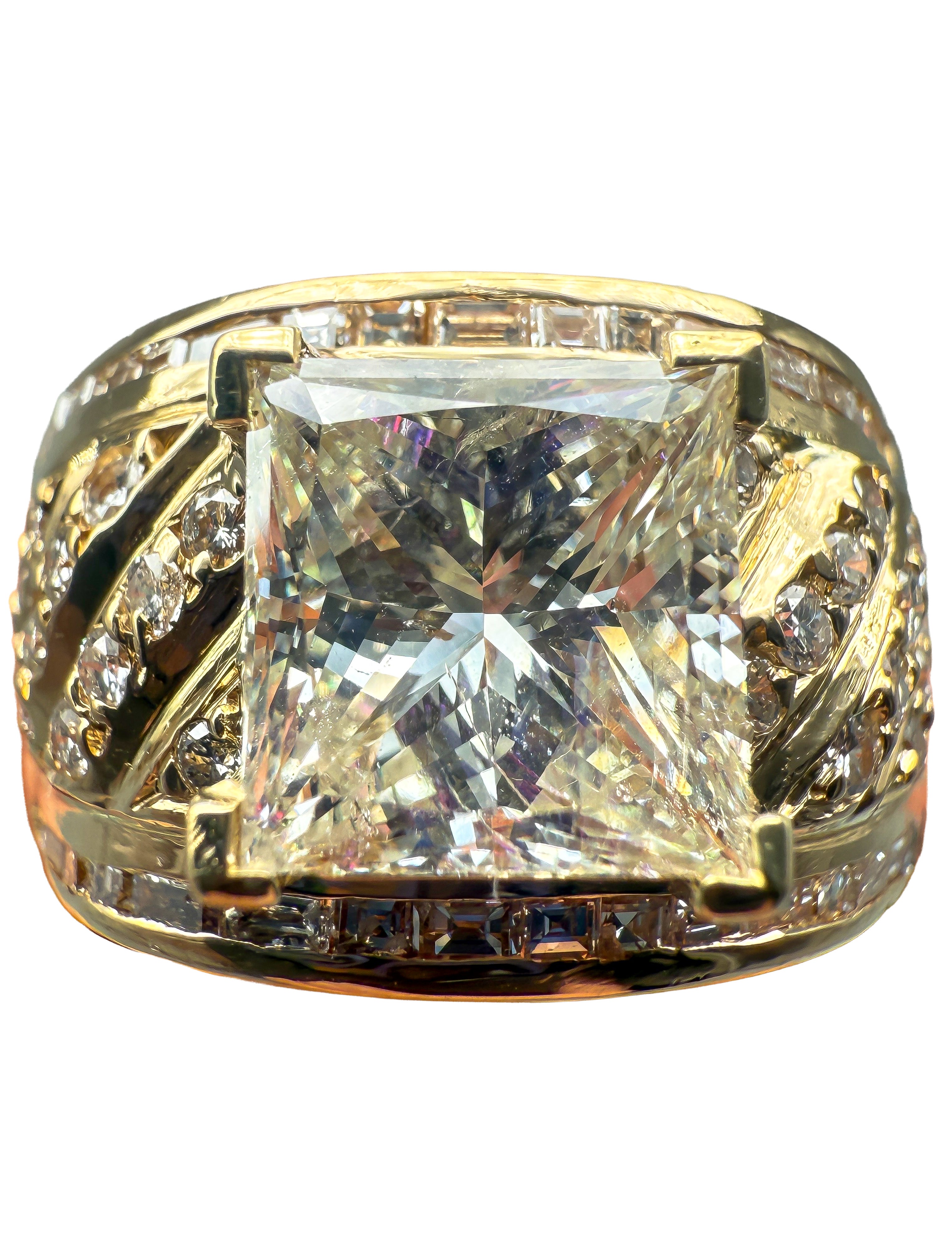 750er Gelbgold Ring mit Diamanten