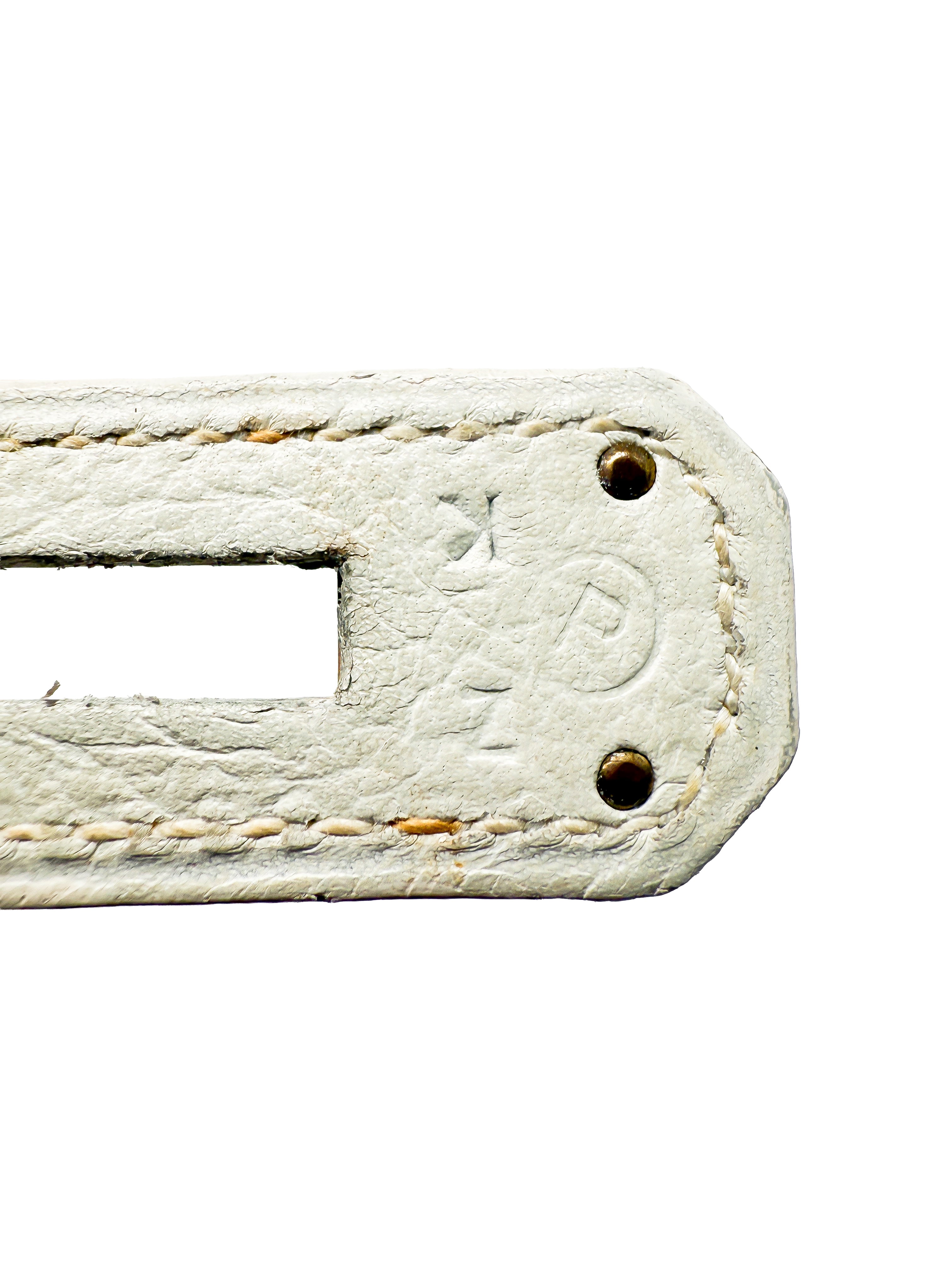 Hermes Kelly 28 Handtasche - weiß, gold Hardware