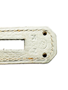 Hermes Kelly 28 Handtasche - weiß, gold Hardware