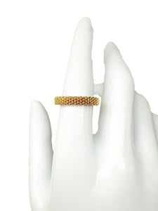Tiffany & Co Somerset 18K Gelbgold schmaler Mesh Ring