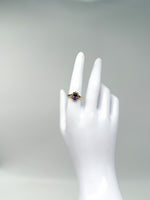 Laden Sie das Bild in den Galerie-Viewer, 750er Gelbgold Ring mit Amethyst und Diamanten

