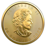 Laden Sie das Bild in den Galerie-Viewer, Goldmünze 1/2 Unze Maple Leaf 20 Dollar verschiedene Jahrgänge
