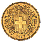 Laden Sie das Bild in den Galerie-Viewer, Goldmünze 20 Schweizer Franken Helvetia (Vreneli)
