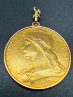 Laden Sie das Bild in den Galerie-Viewer, Medaille, Dritte Republik (1870-1940). , Landwirtschaftlicher Wettbewerb 900er Gelbgold
