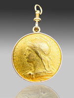 Laden Sie das Bild in den Galerie-Viewer, Medaille, Dritte Republik (1870-1940). , Landwirtschaftlicher Wettbewerb 900er Gelbgold
