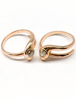 Laden Sie das Bild in den Galerie-Viewer, Liebesring 585 Gelbgold mit Diamanten, 2-teilig

