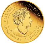 Laden Sie das Bild in den Galerie-Viewer, Lunar III Tiger 15 Dollar Elizabeth II 1/10 Oz

