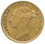 Laden Sie das Bild in den Galerie-Viewer, Britischer Half-Sovereign 1883 Goldmünze
