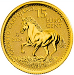 Laden Sie das Bild in den Galerie-Viewer, 15 Euro Cents - Felipe VI Carthusian horse - Gold Bullion Coin
