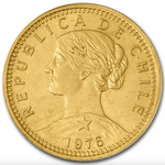Laden Sie das Bild in den Galerie-Viewer, Chile 20 Peso Gold münze 1976
