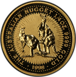 Laden Sie das Bild in den Galerie-Viewer, Australian Nugget 1/4 oz 1998 Elizabeth II 25 Dollars
