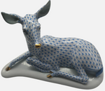 Laden Sie das Bild in den Galerie-Viewer, Herend Porzellan Figur Reh Fischernetz Blau 1. Wahl
