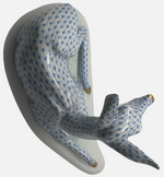 Laden Sie das Bild in den Galerie-Viewer, Herend Porzellan Figur Reh Fischernetz Blau 1. Wahl
