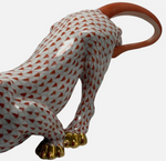 Laden Sie das Bild in den Galerie-Viewer, Herend Porzellan Panther Figur Fischernetz 1. Wahl
