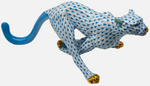 Laden Sie das Bild in den Galerie-Viewer, Herend Porzellan Figur Panther Fischernetz Blau 1. Wahl
