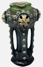 Laden Sie das Bild in den Galerie-Viewer, Antike Amphora Porzellan Vase um 1915 16.5 cm
