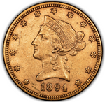 Laden Sie das Bild in den Galerie-Viewer, 10 $ Liberty Head 1894 Goldmünze (Philadelphia)

