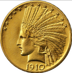 Laden Sie das Bild in den Galerie-Viewer, 10 $ Indian Head 1910 Goldmünze (Philadelphia)
