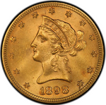 Laden Sie das Bild in den Galerie-Viewer, 10 $ Liberty Head 1898 Goldmünze (Philadelphia)
