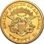 Laden Sie das Bild in den Galerie-Viewer, 20 $ Liberty Head 1865 Goldmünze Typ 1 No Motto (Philadelphia)
