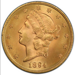 Laden Sie das Bild in den Galerie-Viewer, 20 $ Liberty Head 1894 Goldmünze (Philadelphia)
