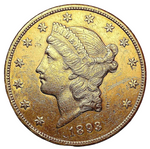 Laden Sie das Bild in den Galerie-Viewer, 20 $ Liberty Head 1893 S Goldmünze (San Francisco)
