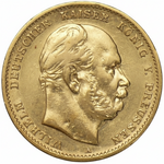 Laden Sie das Bild in den Galerie-Viewer, 1875 Preußen 10 Mark Wilhelm I. 3,55 g Gold
