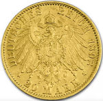 Laden Sie das Bild in den Galerie-Viewer, 1893 Preußen 20 Mark Wilhelm II. 7,16 g Gold
