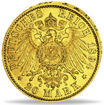 Laden Sie das Bild in den Galerie-Viewer, 1893 Hamburg 20 Mark Stadtwappen 7,15 g Gold
