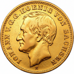 Laden Sie das Bild in den Galerie-Viewer, 1873 Sachsen 10 Mark Johann 3,58 g Gold
