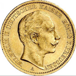 Laden Sie das Bild in den Galerie-Viewer, 1909 Preußen 20 Mark Wilhelm II. 7,17 g Gold
