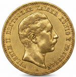 Laden Sie das Bild in den Galerie-Viewer, 1893 Preußen 10 Mark Wilhelm II. 3,58 g Gold
