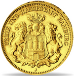 Laden Sie das Bild in den Galerie-Viewer, 1878 Hamburg 10 Mark Stadtwappen 3,58 g Gold
