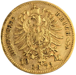 Laden Sie das Bild in den Galerie-Viewer, 1878 Hamburg 10 Mark Stadtwappen 3,58 g Gold
