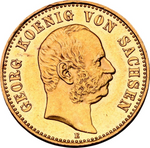 Laden Sie das Bild in den Galerie-Viewer, 1903 Sachsen 20 Mark Georg 7,15 g Gold
