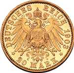 Laden Sie das Bild in den Galerie-Viewer, 1903 Sachsen 20 Mark Georg 7,15 g Gold

