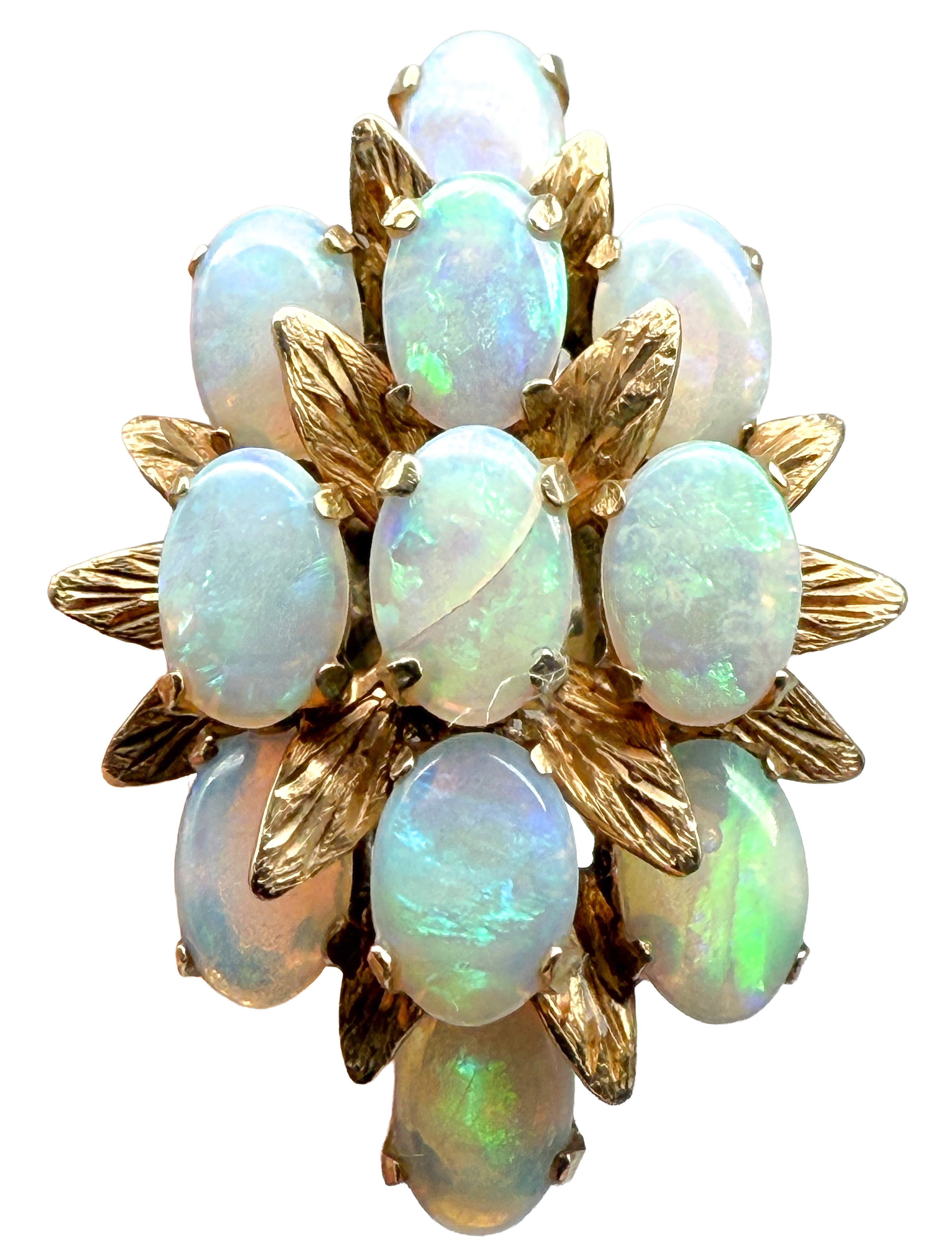 585er Gelbgold Ring mit Opalen