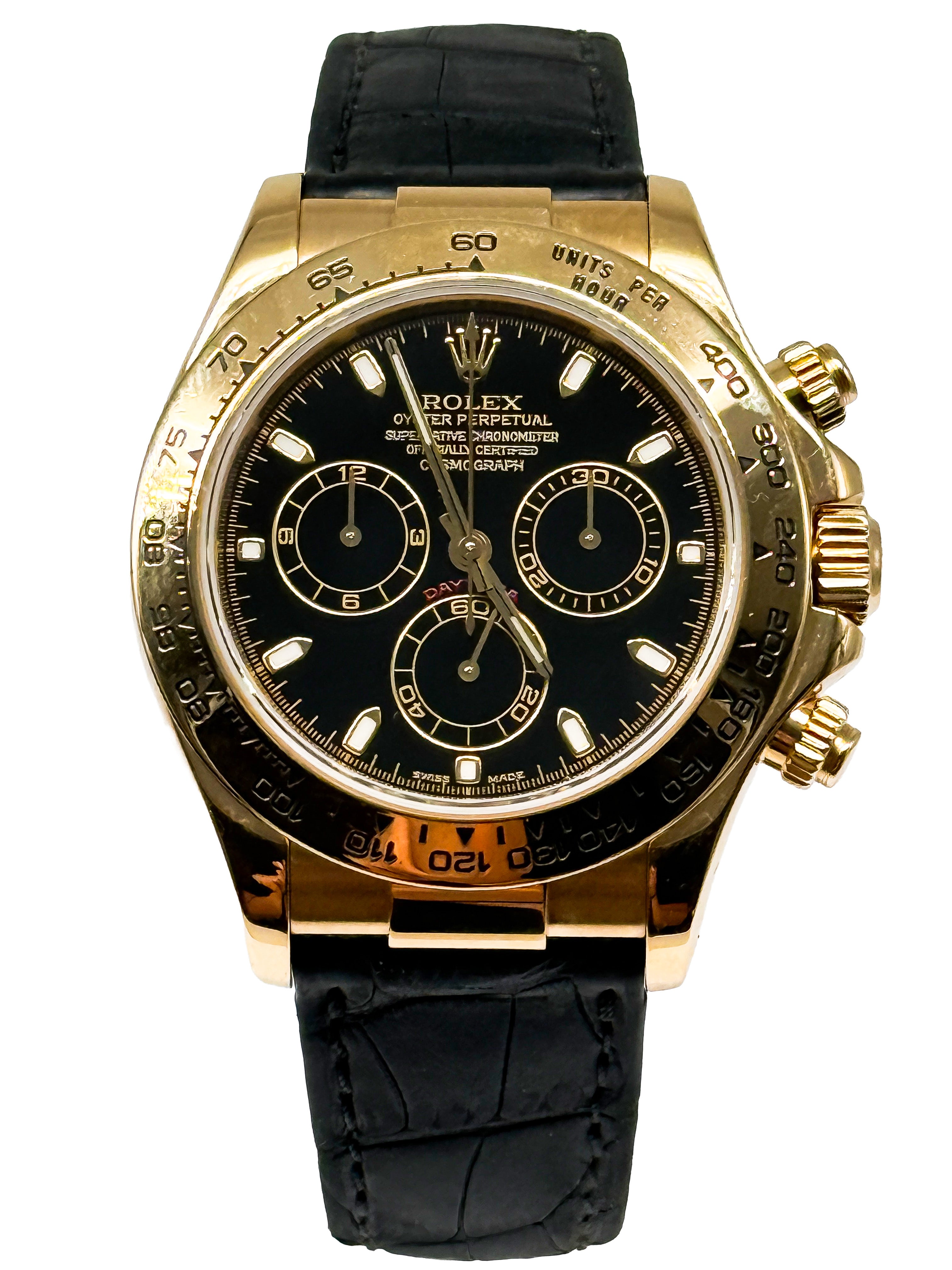 Rolex Daytona 116518, Gelbgold 750er, 40 mm